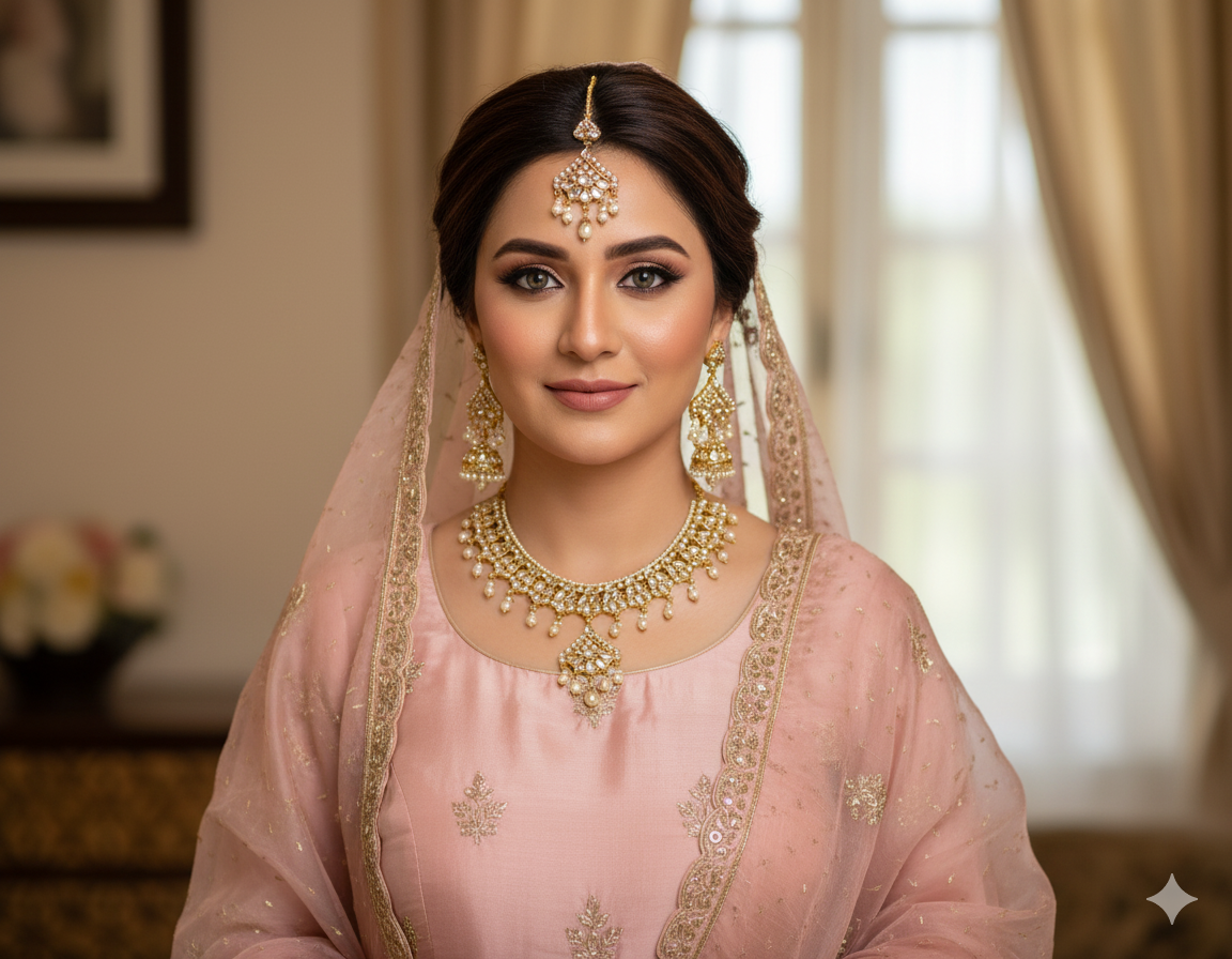 Jewellery Set with Necklace, Earings and Bindi for Girls, Women and Ladies